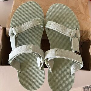 NWB Teva Slides - Sage Green - Women’s Size 9
